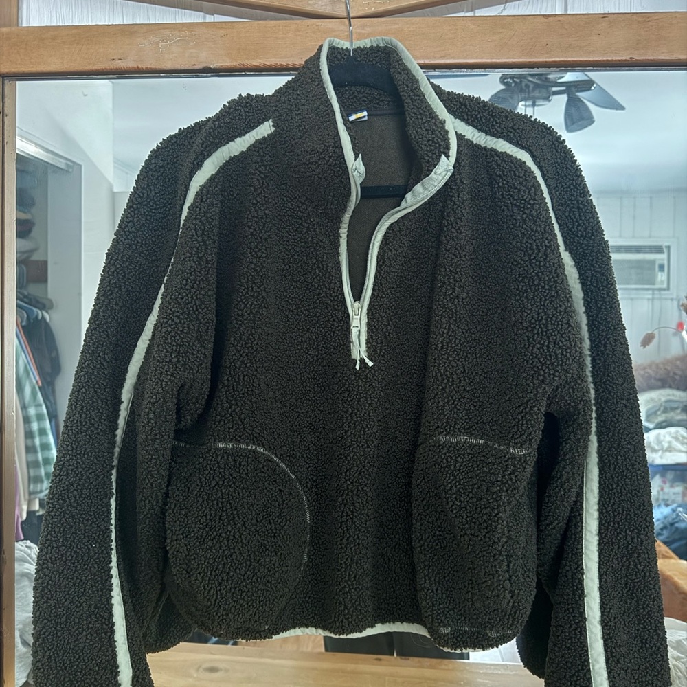 Cozy Green Fleece Pullover